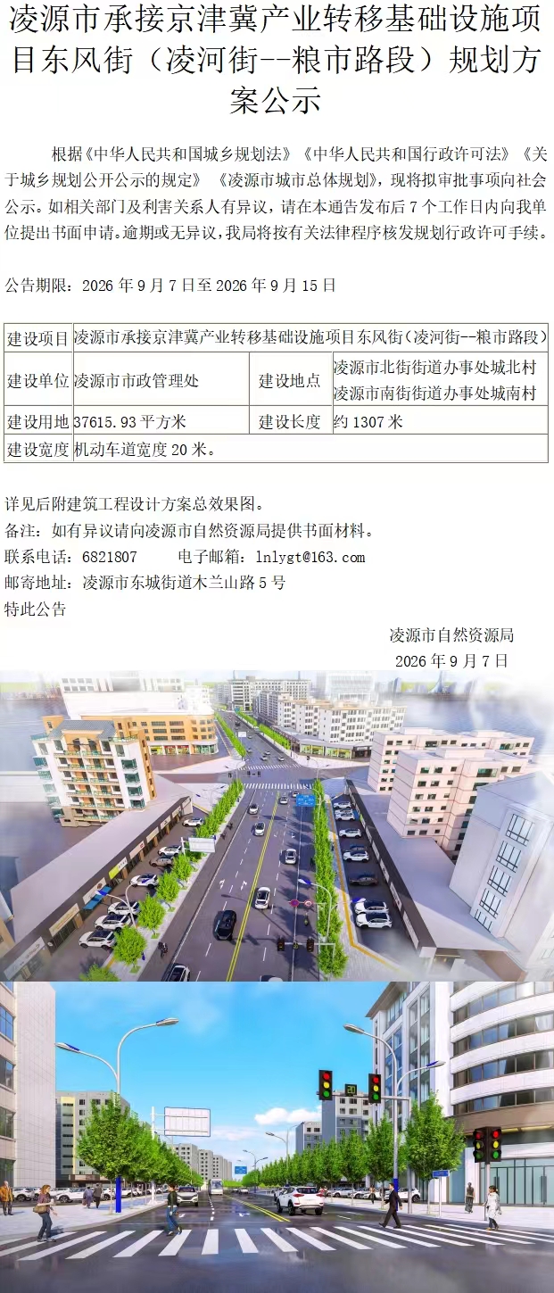 凌源市承接京津冀产业转移基础设施项目东风街(凌河街--粮市路段)规划方案公示.jpg